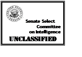 Text Box:   Senate Select   Committee   on Intelligence  UNCLASSIFIED    